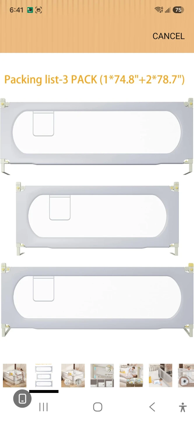 3-Pack Baby Bed Rail Set - photo 2