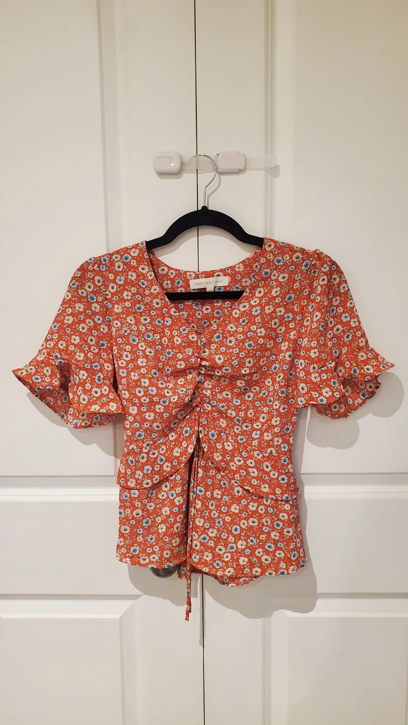 Floral Ruched Blouse