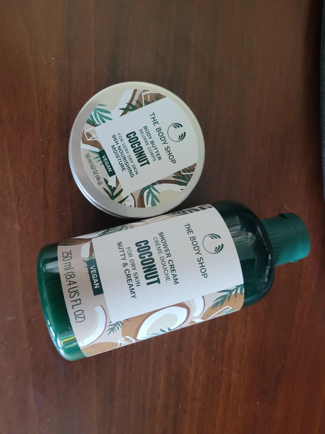 The Body Shop coconut shower cream and body butter