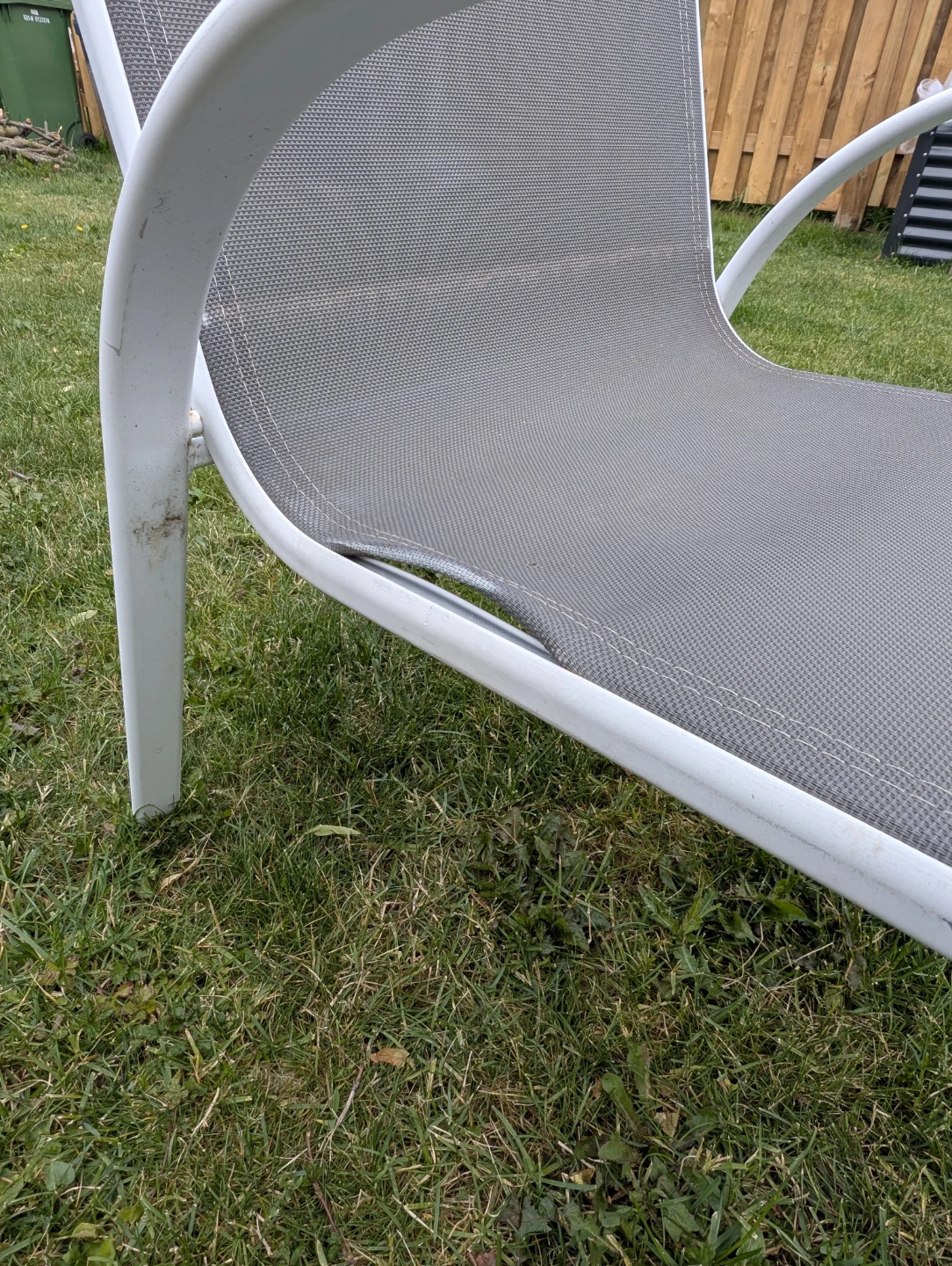 Set of 4 Grey Outdoor Chairs - photo 2