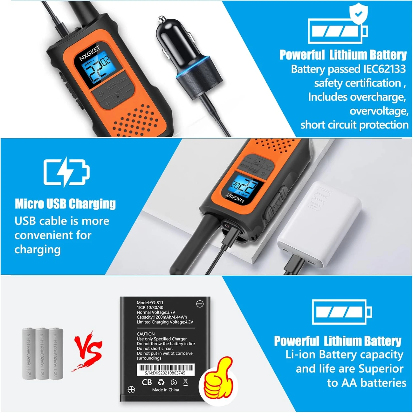 Walkie Talkies for Kids Adults 3 Pack - photo 4
