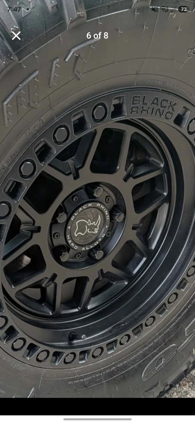 17" BLACK RHINO  — MATTE BLACK Set of 5 - photo 2