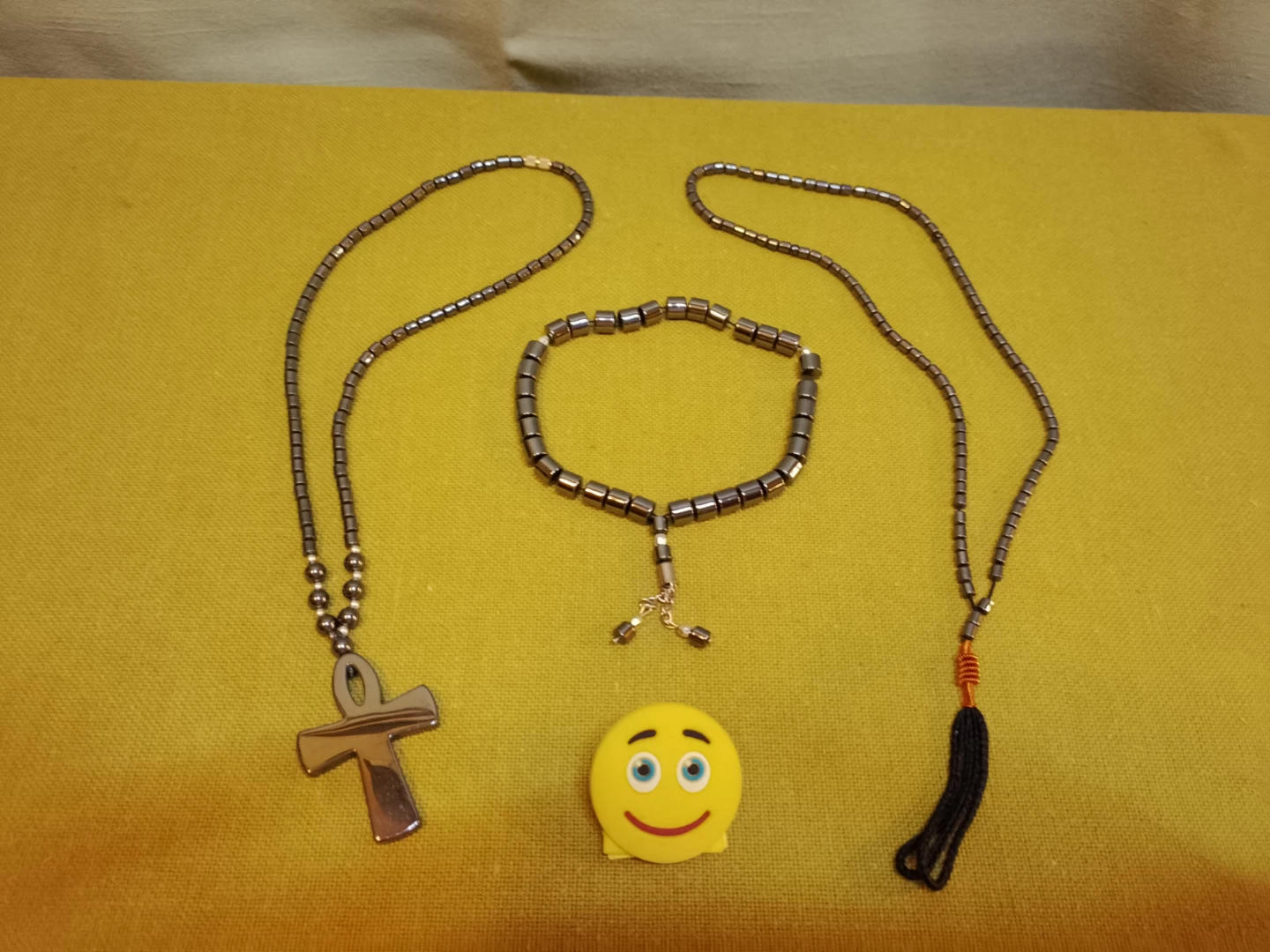 📿 ➡️ Hematite Beaded Necklaces & Bracelet Set 📿