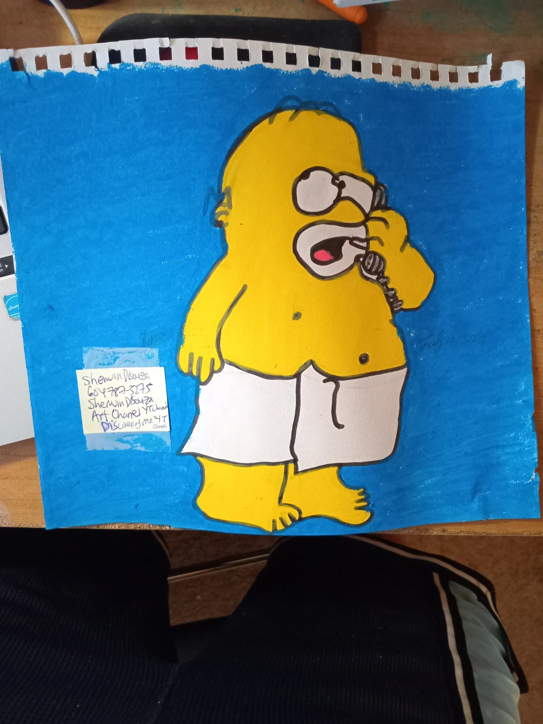 Homer Simpson Drawing by Custom Artist - photo 5