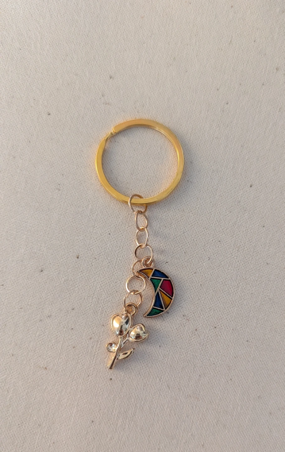 Moon & flower purse charms