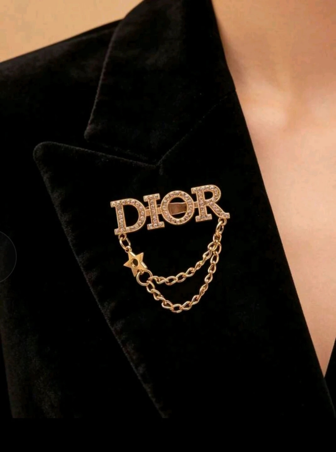 Brooch with Chain and Star Charm