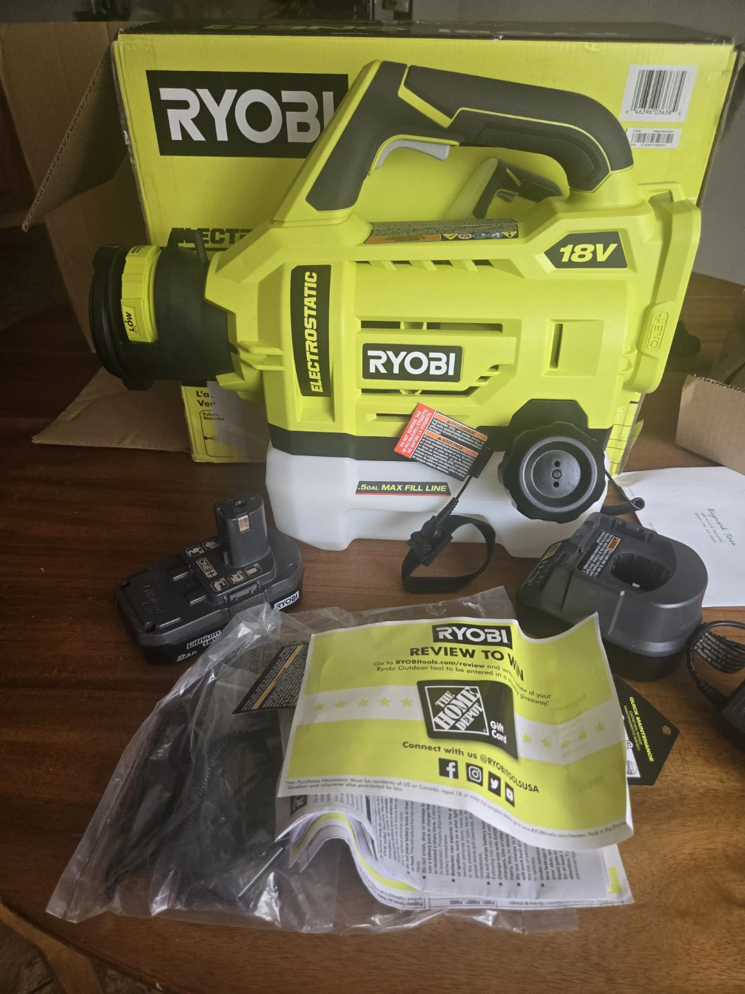 RYOBI 18V ONE+ Electrostatic Sprayer - photo 2