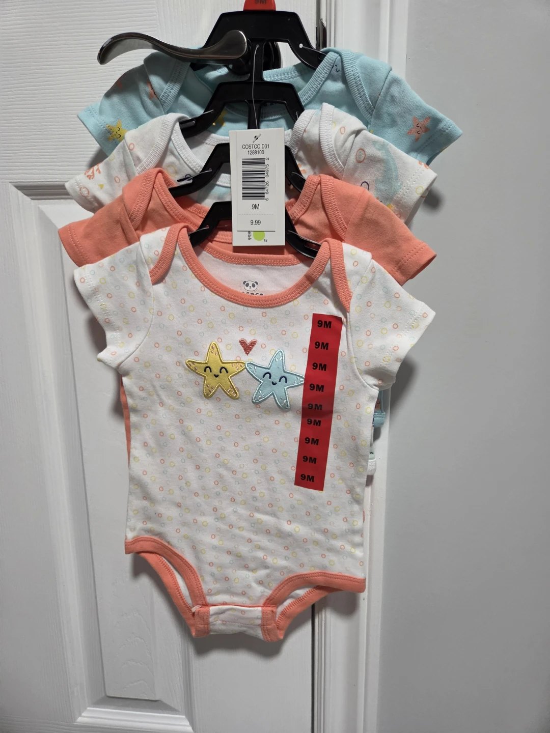 Baby Bodysuits - 3 Pack - Size 9 Months