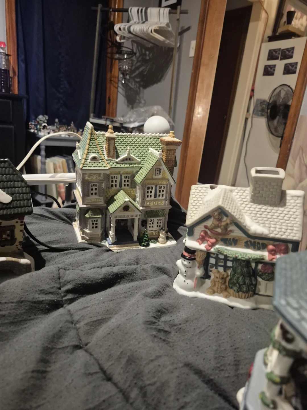 Collection of Christmas Village Houses and Train Set - photo 5