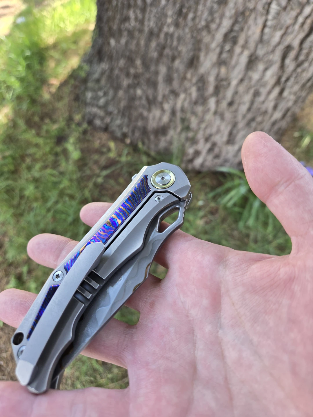 Copper damascus Knife - photo 4