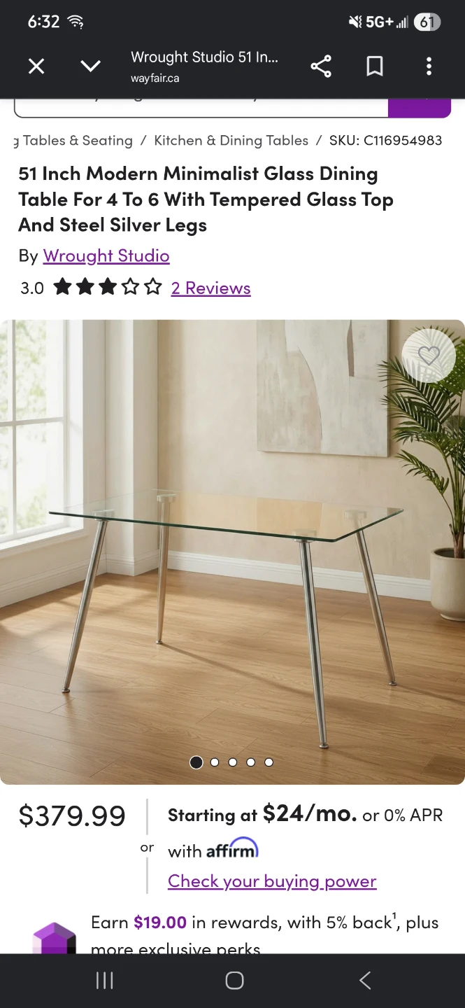 Free glass table. (Broken)