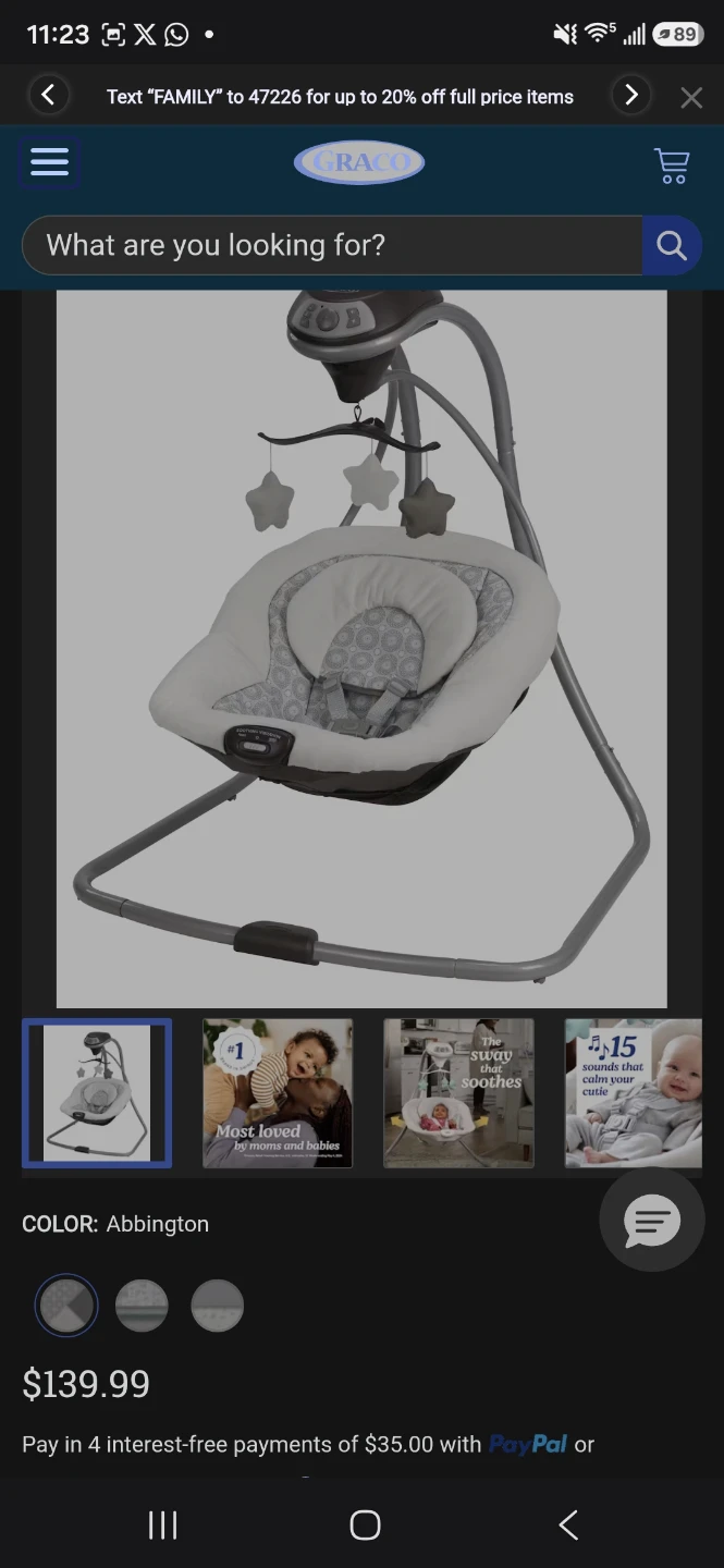 Graco Simple Sway Baby Swing - photo 2