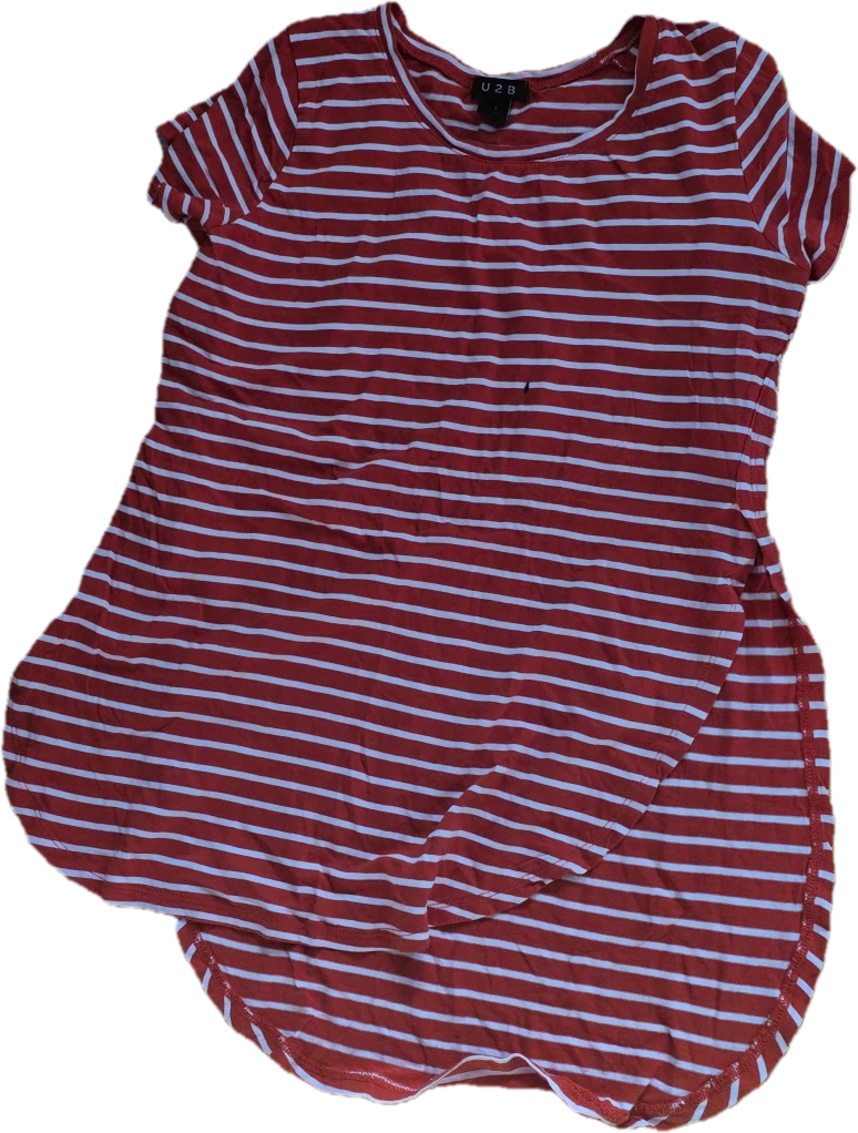 U2B Red and White Striped T-Shirt