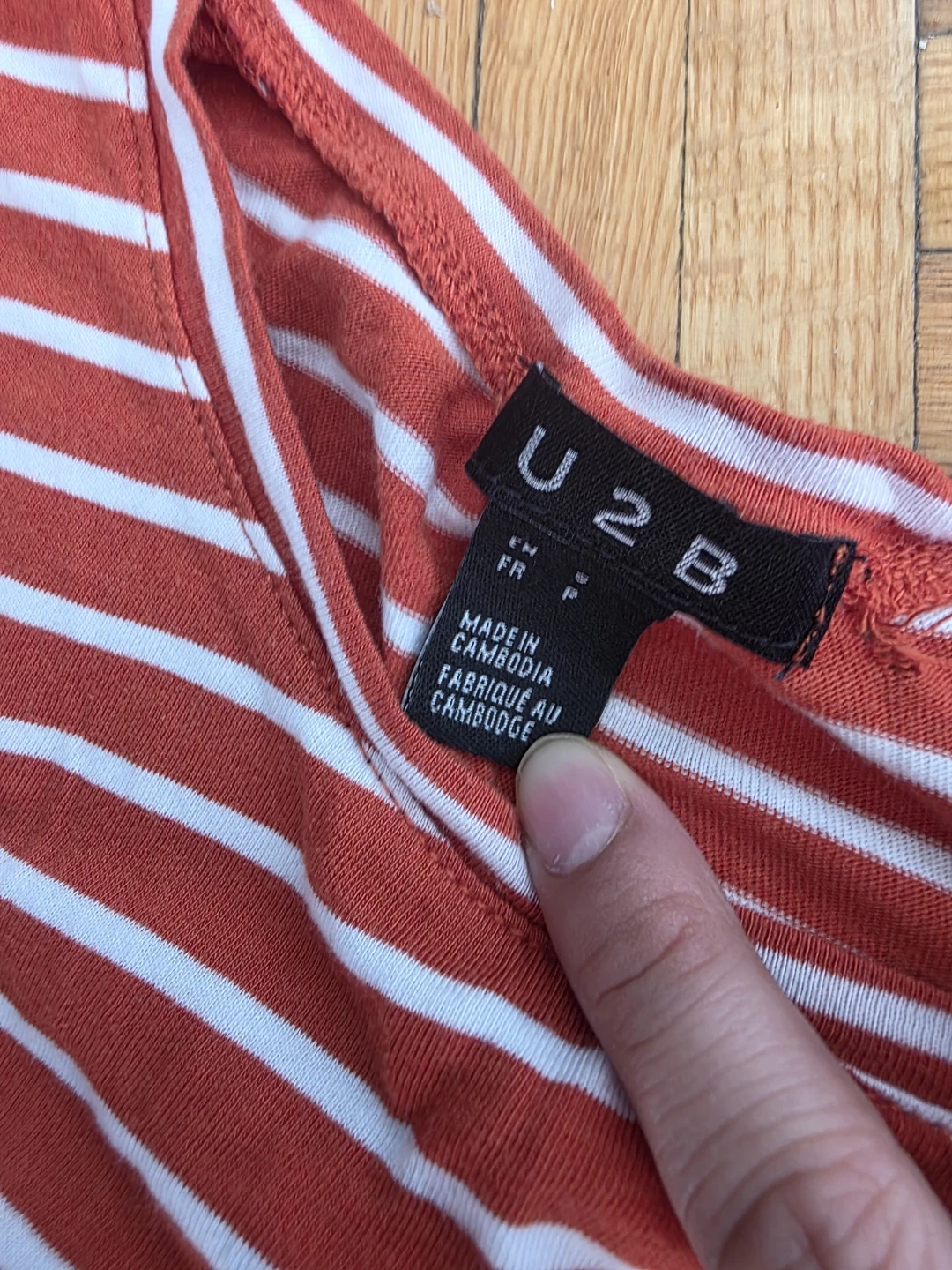 U2B Red and White Striped T-Shirt - photo 2