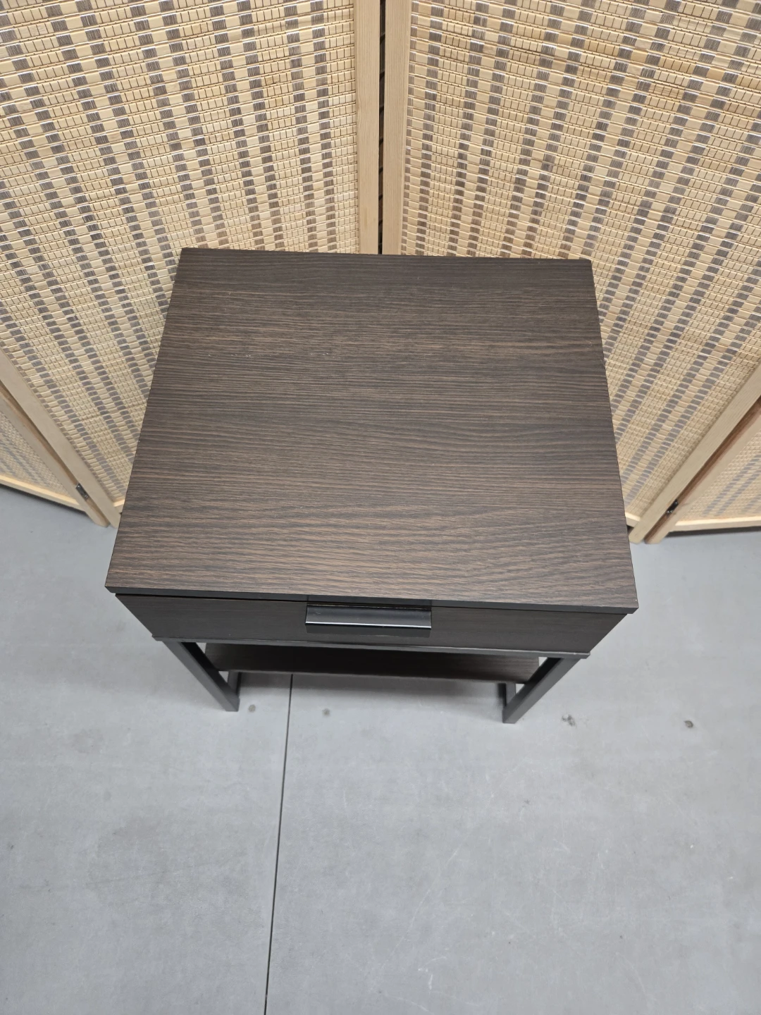 IKEA TRYSIL Nightstand Bedside Table - Dark Brown & Black Metal - photo 3