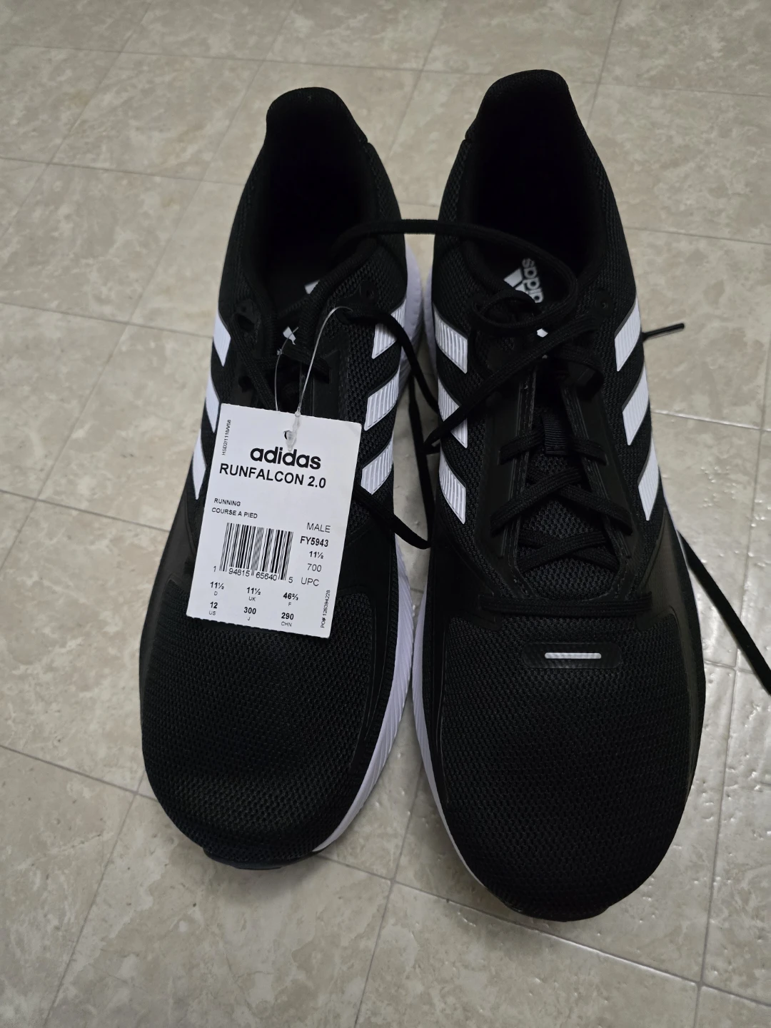 Adidas Runfalcon 2.0 Running Shoes - Black - Size 12