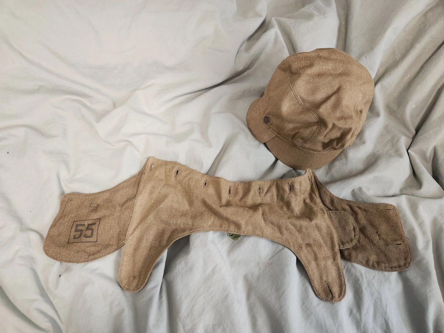 Vintage Soviet Military Hat with Detachable mask