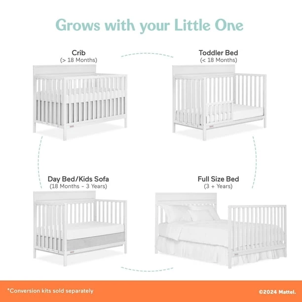 Storkcraft Bayview 4-in-1 Convertible Crib White - photo 2