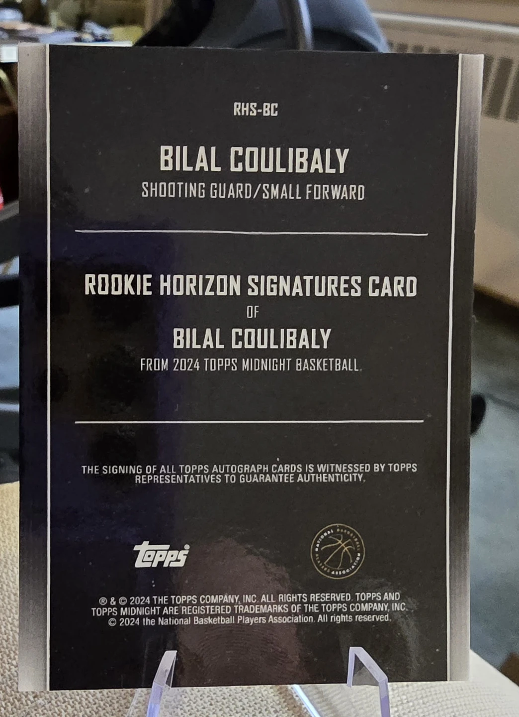 Topps Midnight Bilal Coulibaly Rookie Horizon Signatures Card - photo 2