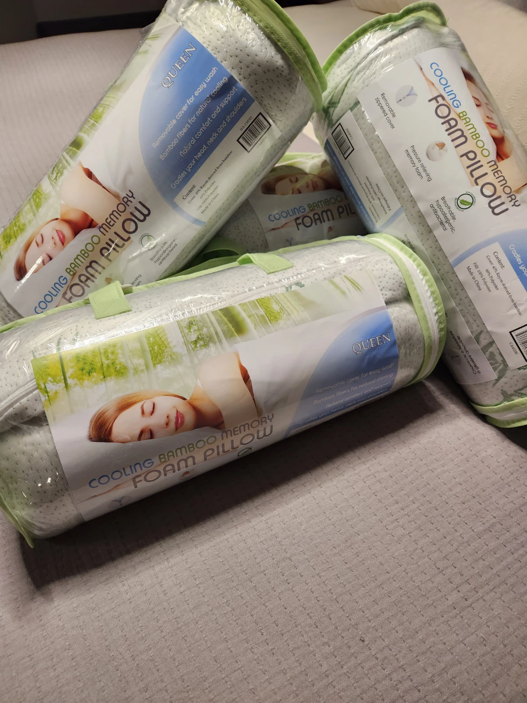 Cooling Bamboo Memory Foam Pillow - Queen Size