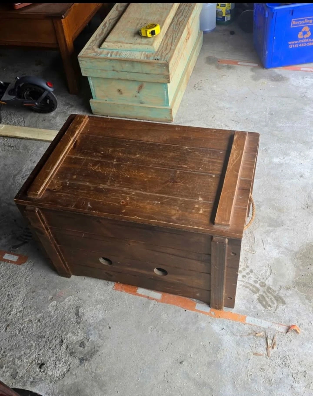 Wooden Storage Chest Trunk - photo 4
