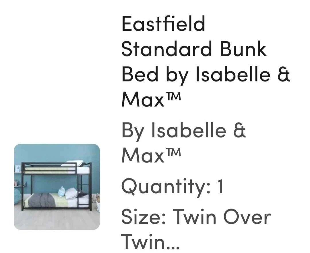 Eastfield Twin Over Twin Bunk Bed by Isabelle & Max