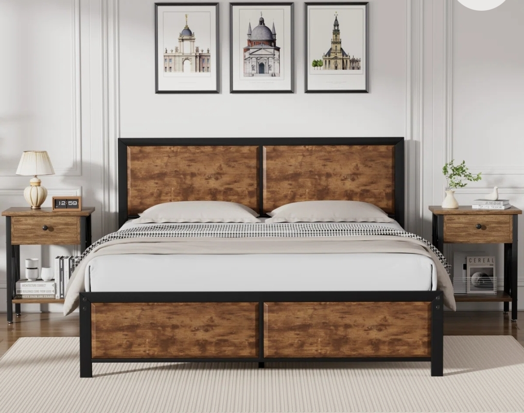 Kempst Queen Size Bed Frame with Headboard