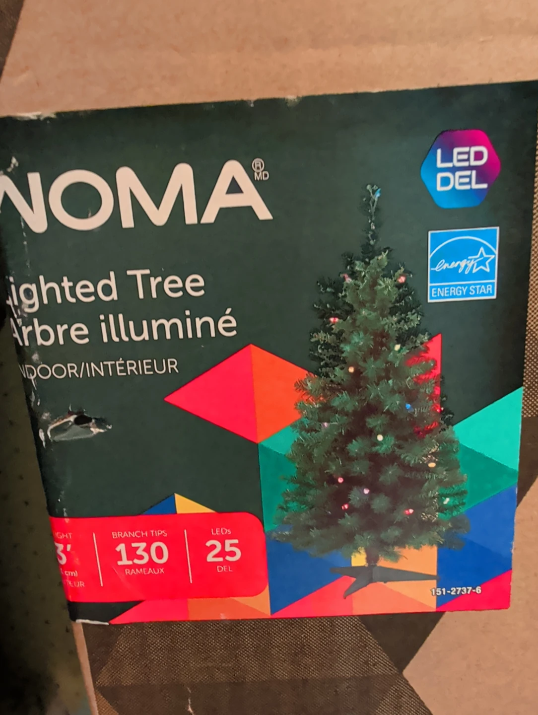 Noma 3' Lighted Artificial Christmas Tree