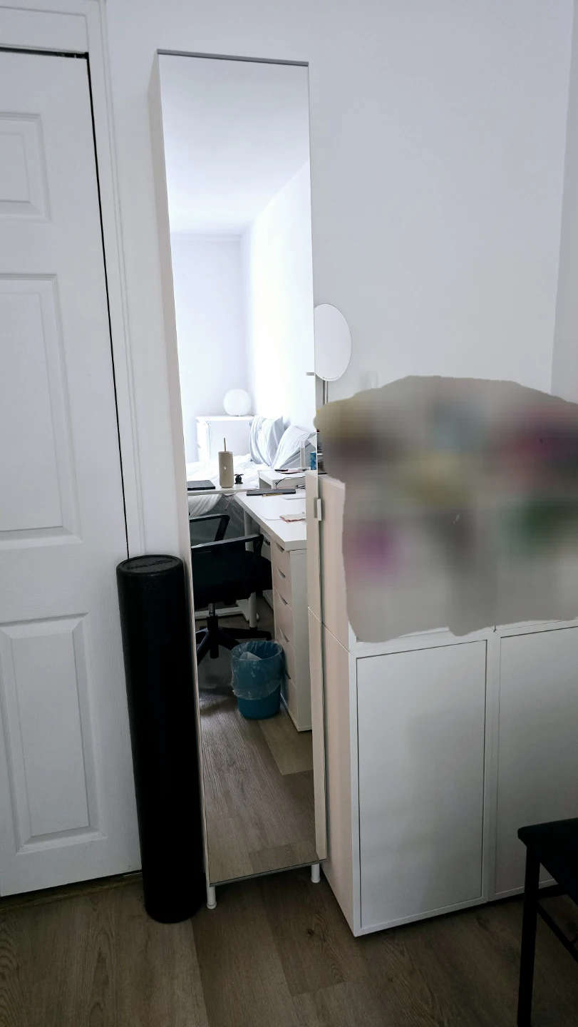 Ikea high cabinet with mirror and legs(discontinued)