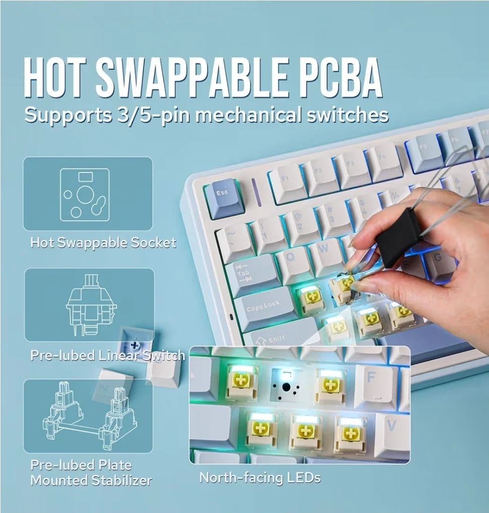New EPOMAKER x Aula F75 Gasket Mechanical Keyboard - photo 4