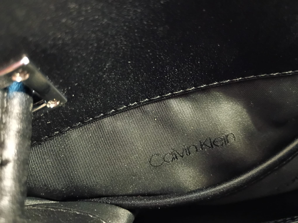 Calvin Klein Beige Canvas & Black Leather Trim Tote Bag - photo 3