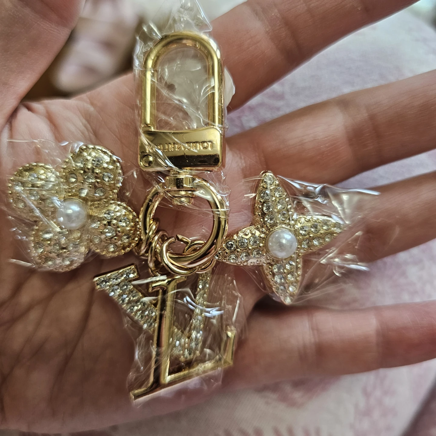 Gold-tone Keychains with Charms