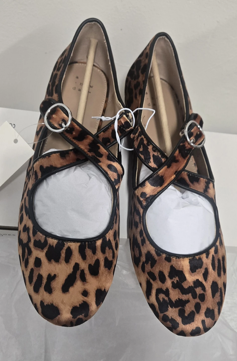 A New Day Tamsin Flats Leopard Print Mary Jane Shoes