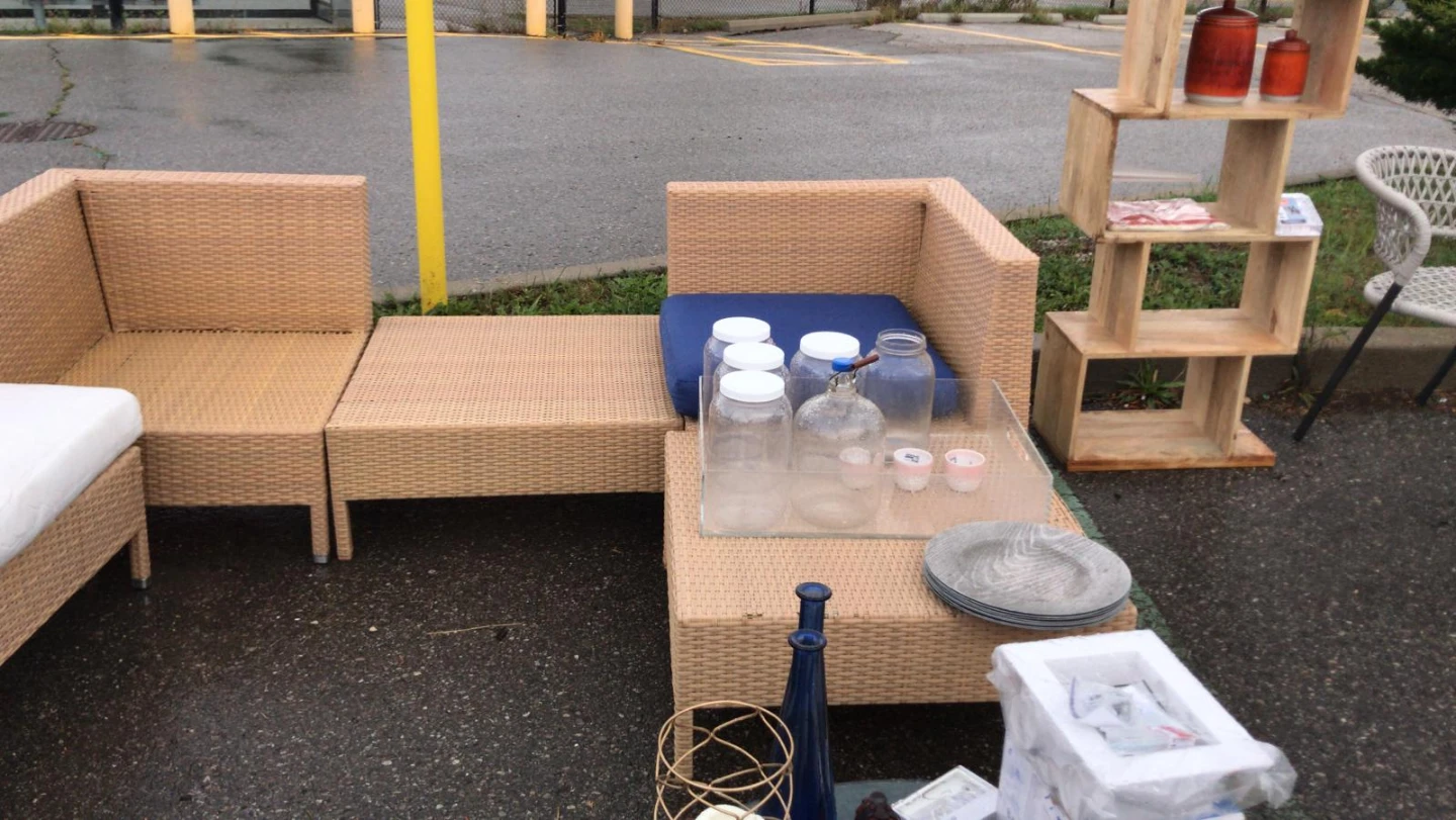 Wicker patio furniture set