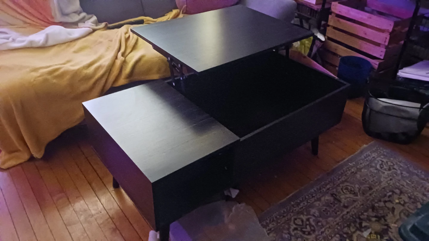 Black Lift Top Coffee Table with Storage