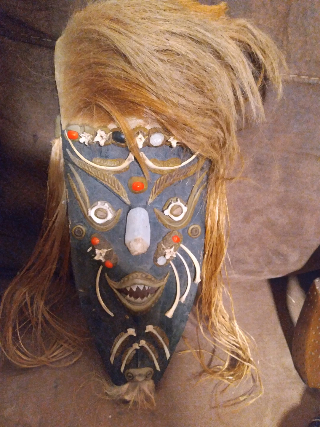 Decorative Mask with Hair