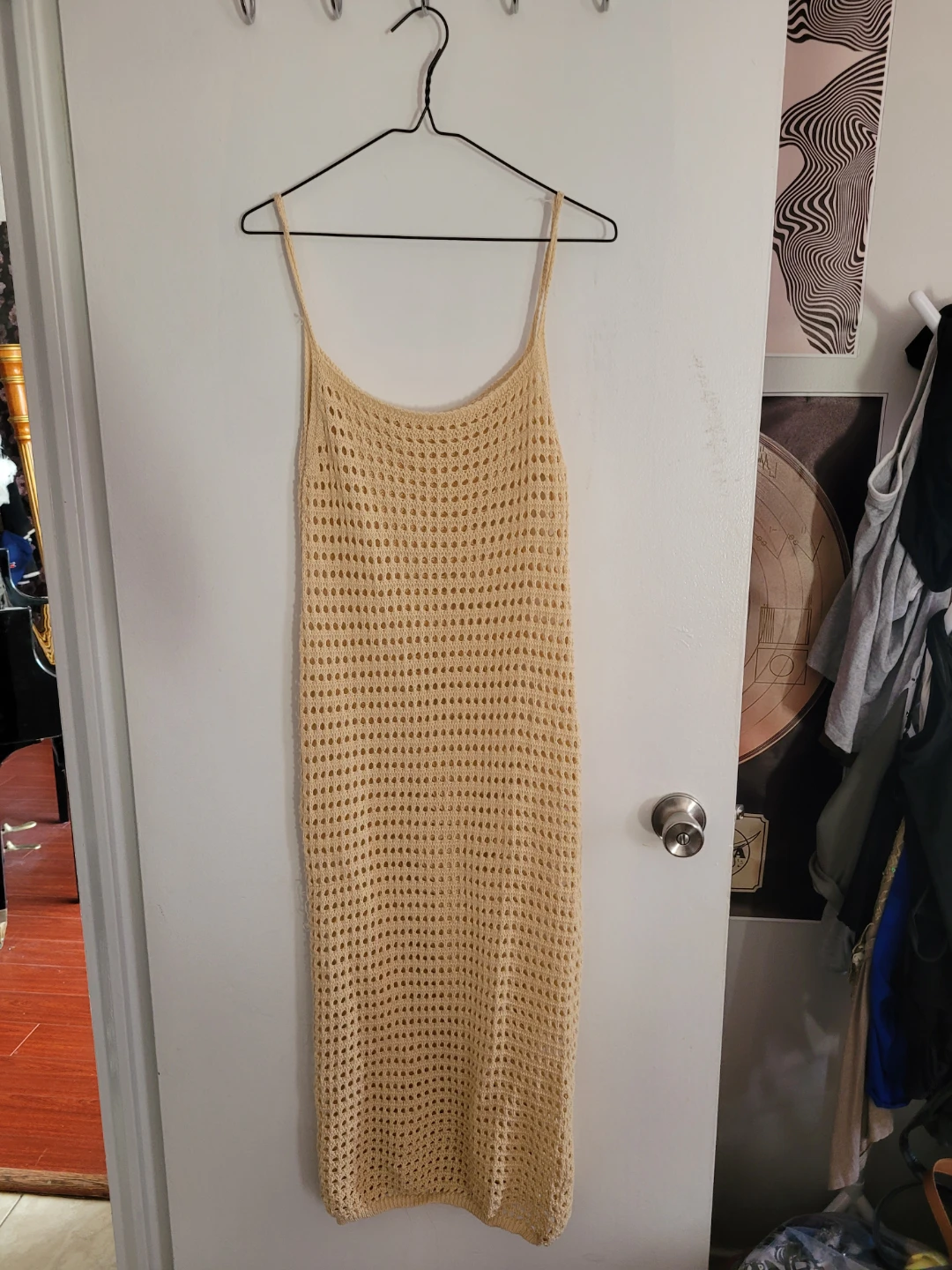 Beige Crochet Midi Dress - photo 2