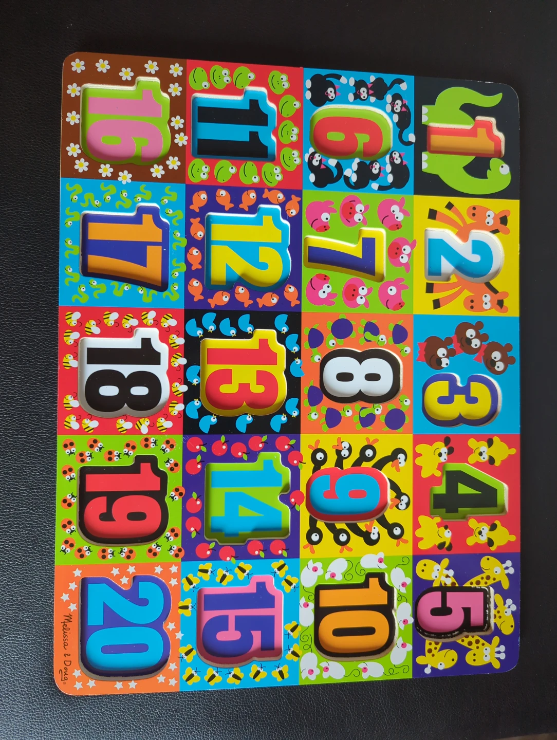 New!! Melissa & Doug Wooden Numbers Puzzle