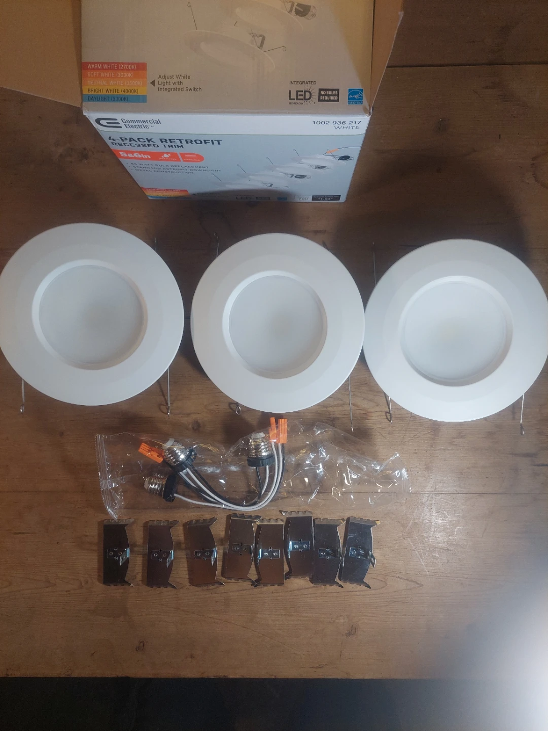 3 Commercial Electric Retrofit Recessed Trim 5&6in White - photo 2