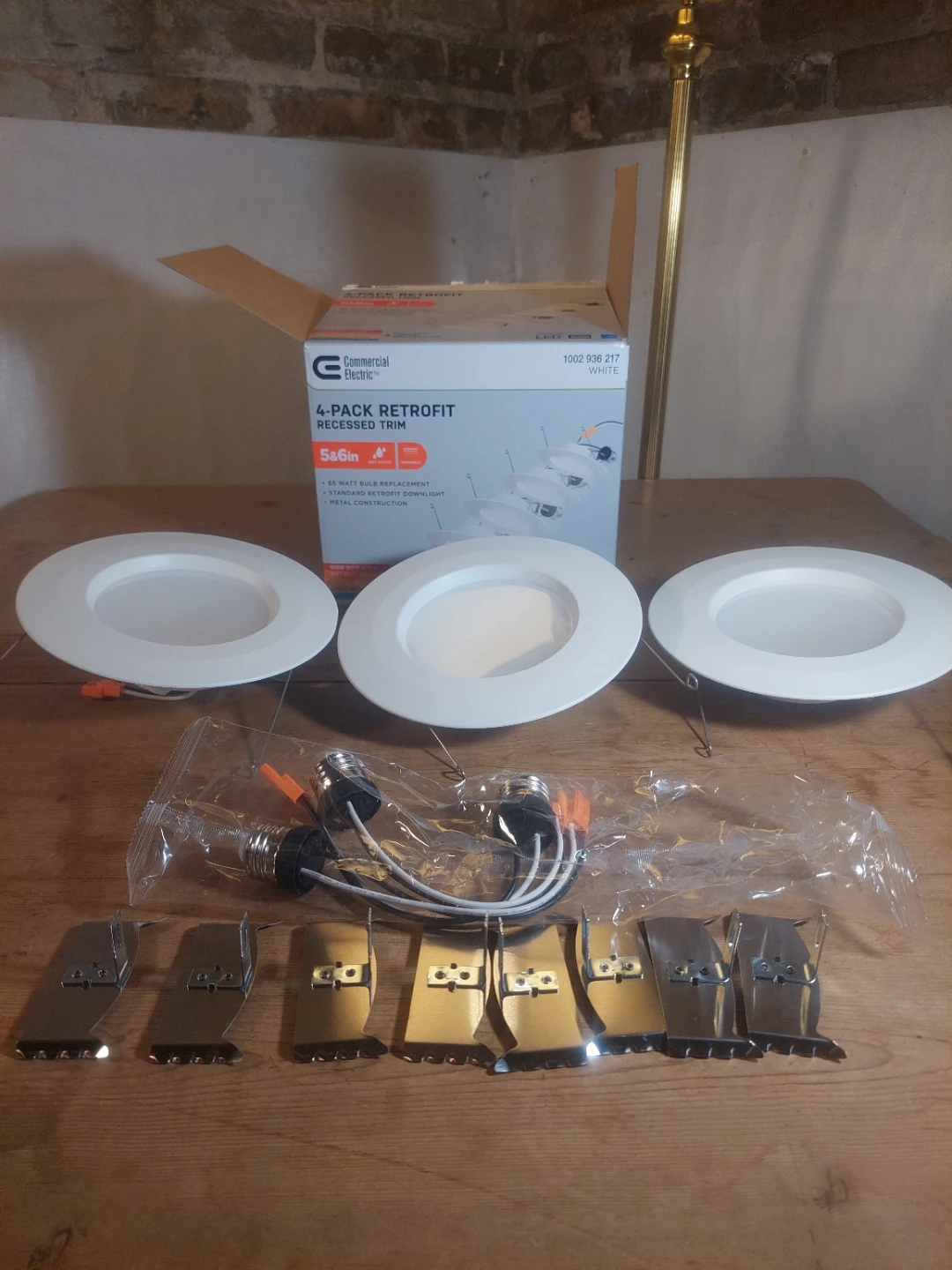 3 Commercial Electric Retrofit Recessed Trim 5&6in White - photo 5