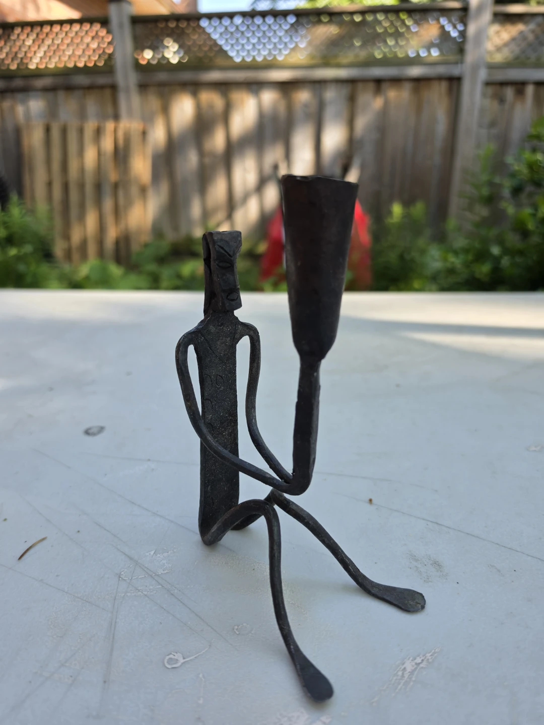 Metal Figure Candlestick Holder