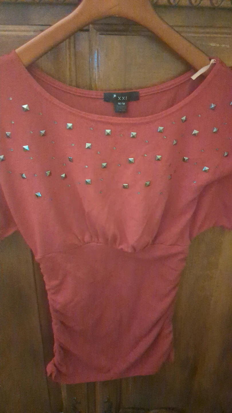 XXI Studded Dolman Sleeve Top M/M Red - photo 2