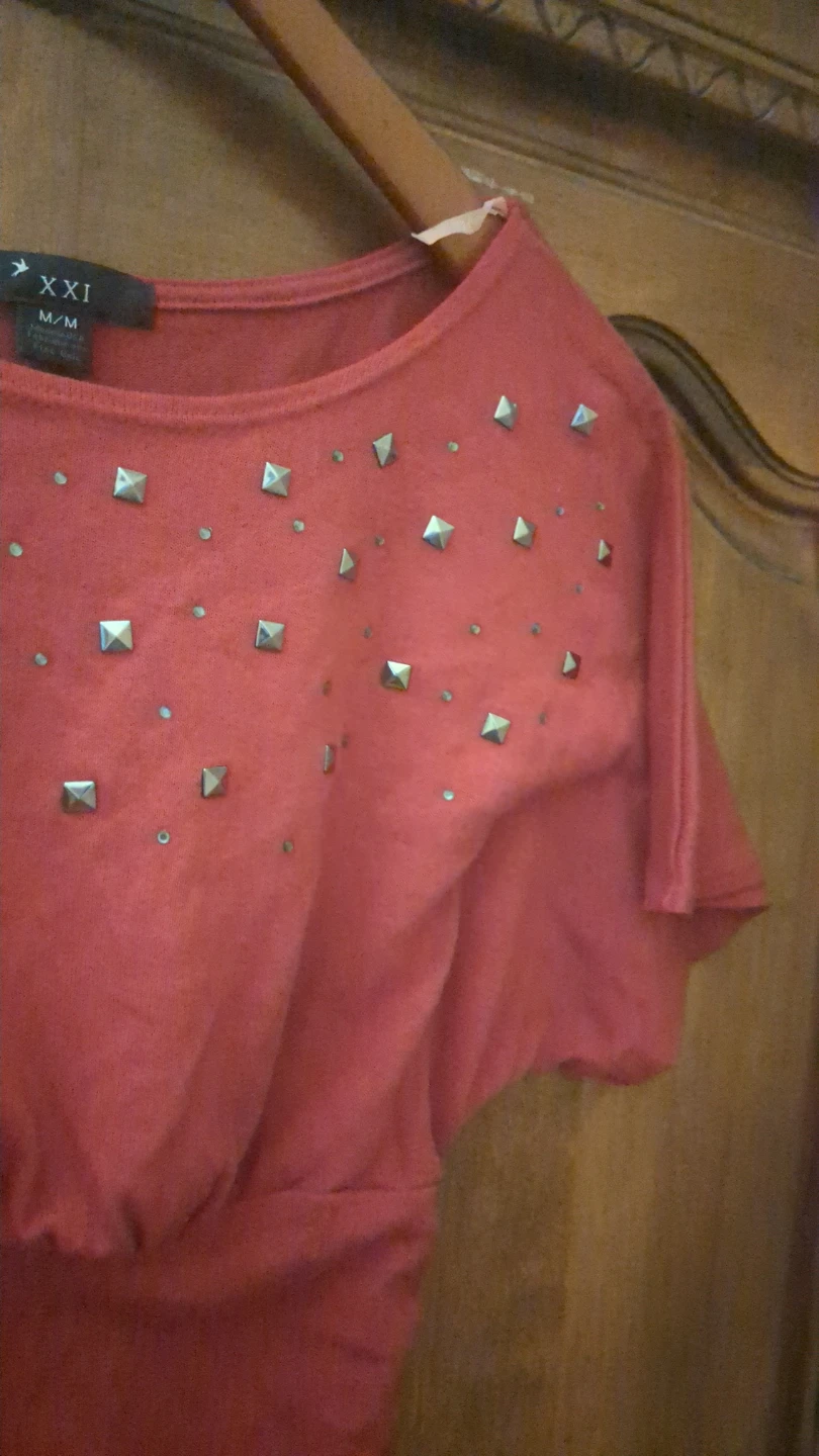 XXI Studded Dolman Sleeve Top M/M Red - photo 5
