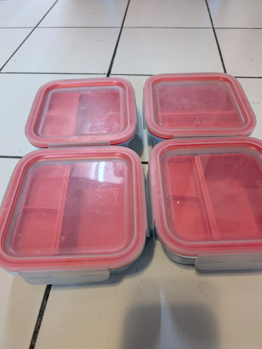 Set of 4 Divided Food Storage Containers - photo 3