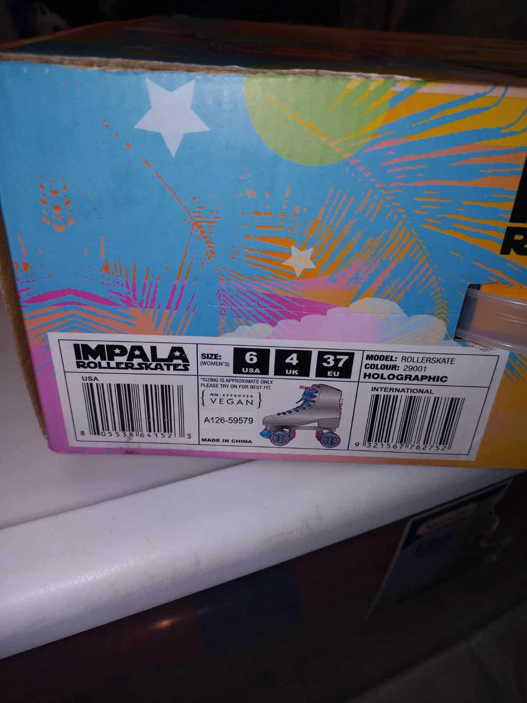 IMPALA Holographic Roller Skates - Size 6 - New! - photo 3