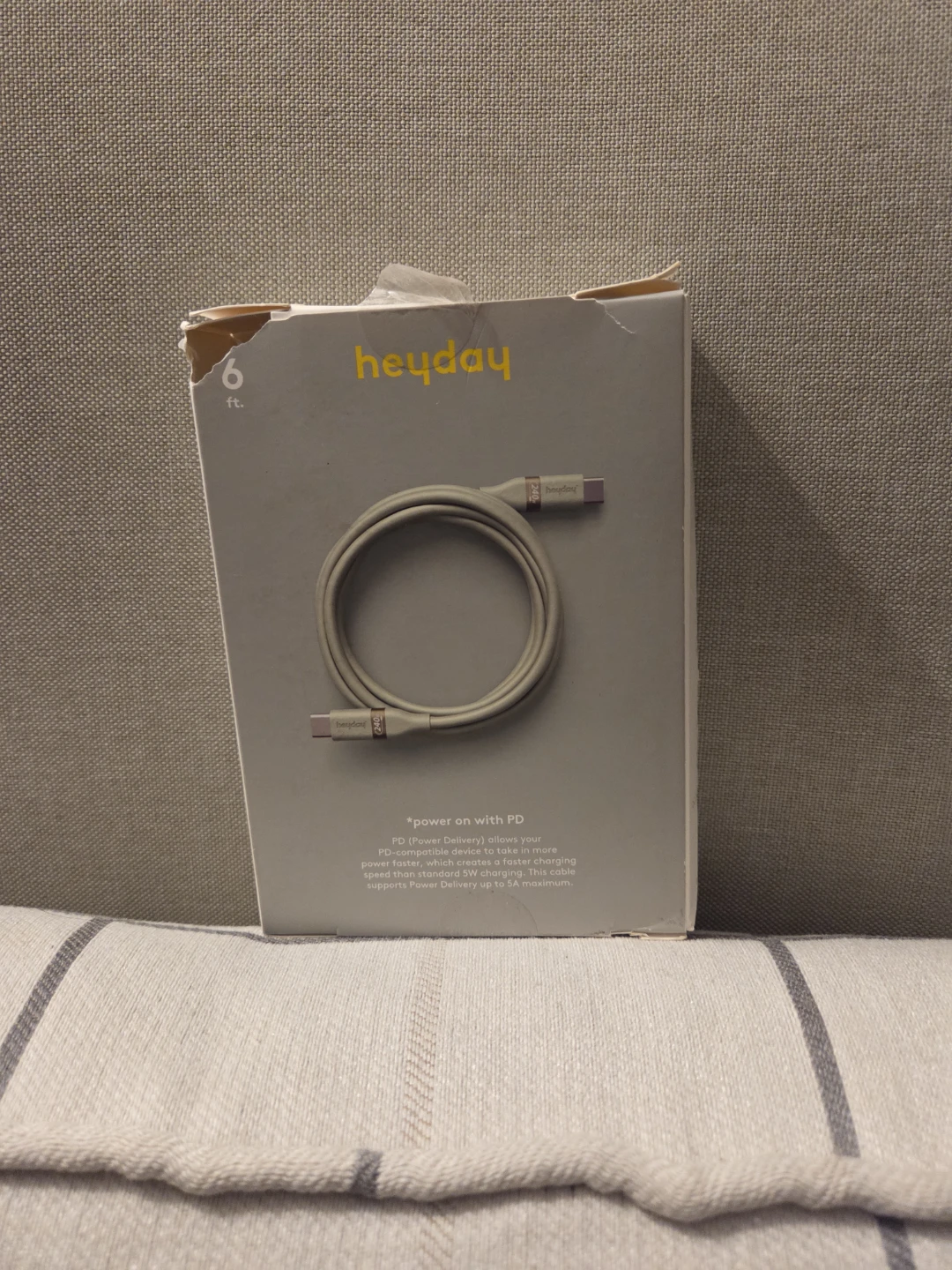 Heyday Soft-Touch Fast Charging Cable - USB-C to USB-C ⚽️ - photo 2