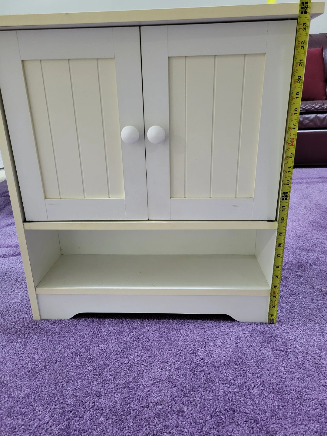 Two-Door Cabinet with Open Shelf