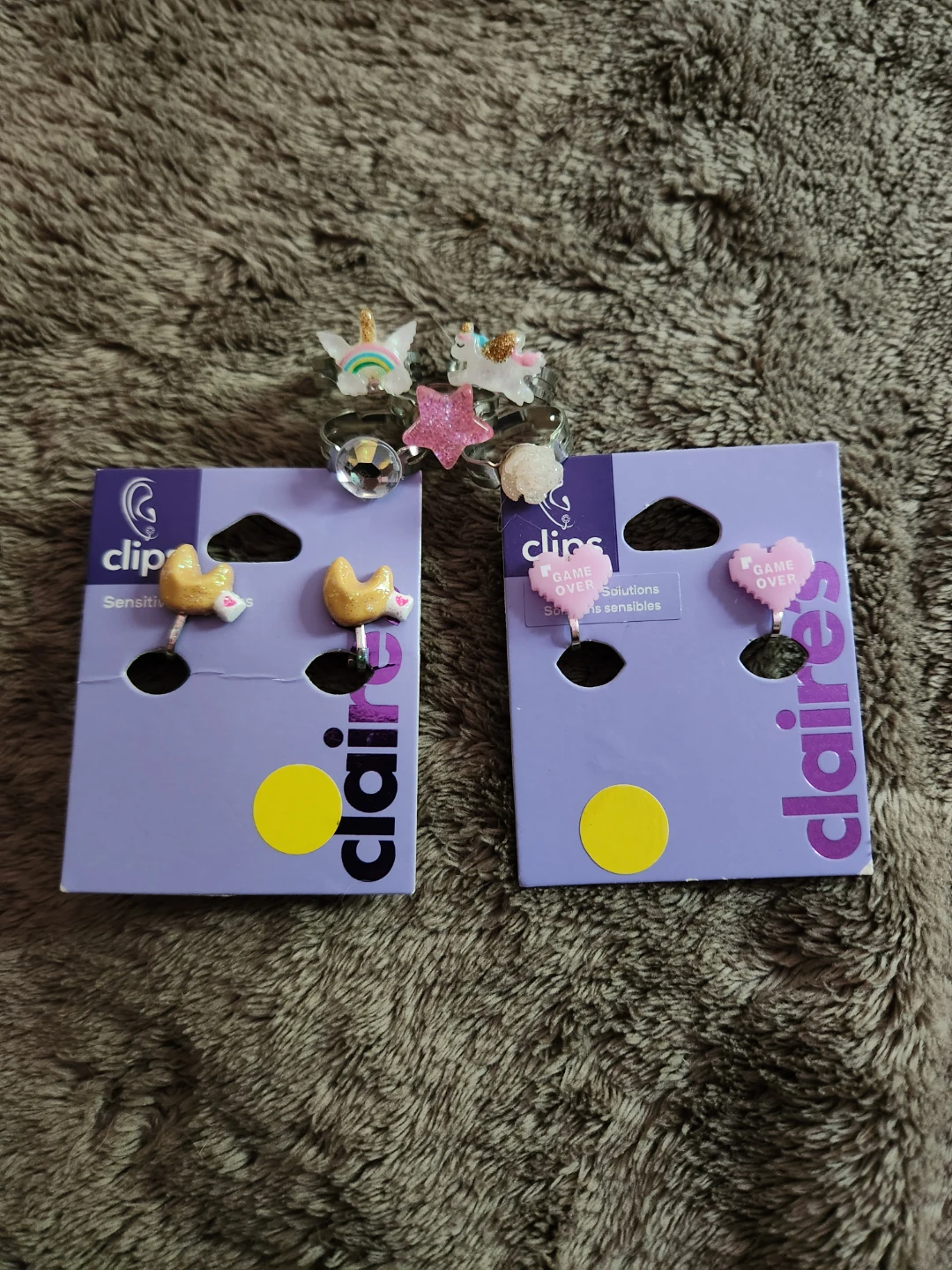 Claire's Clip-On Earrings & Rings Set