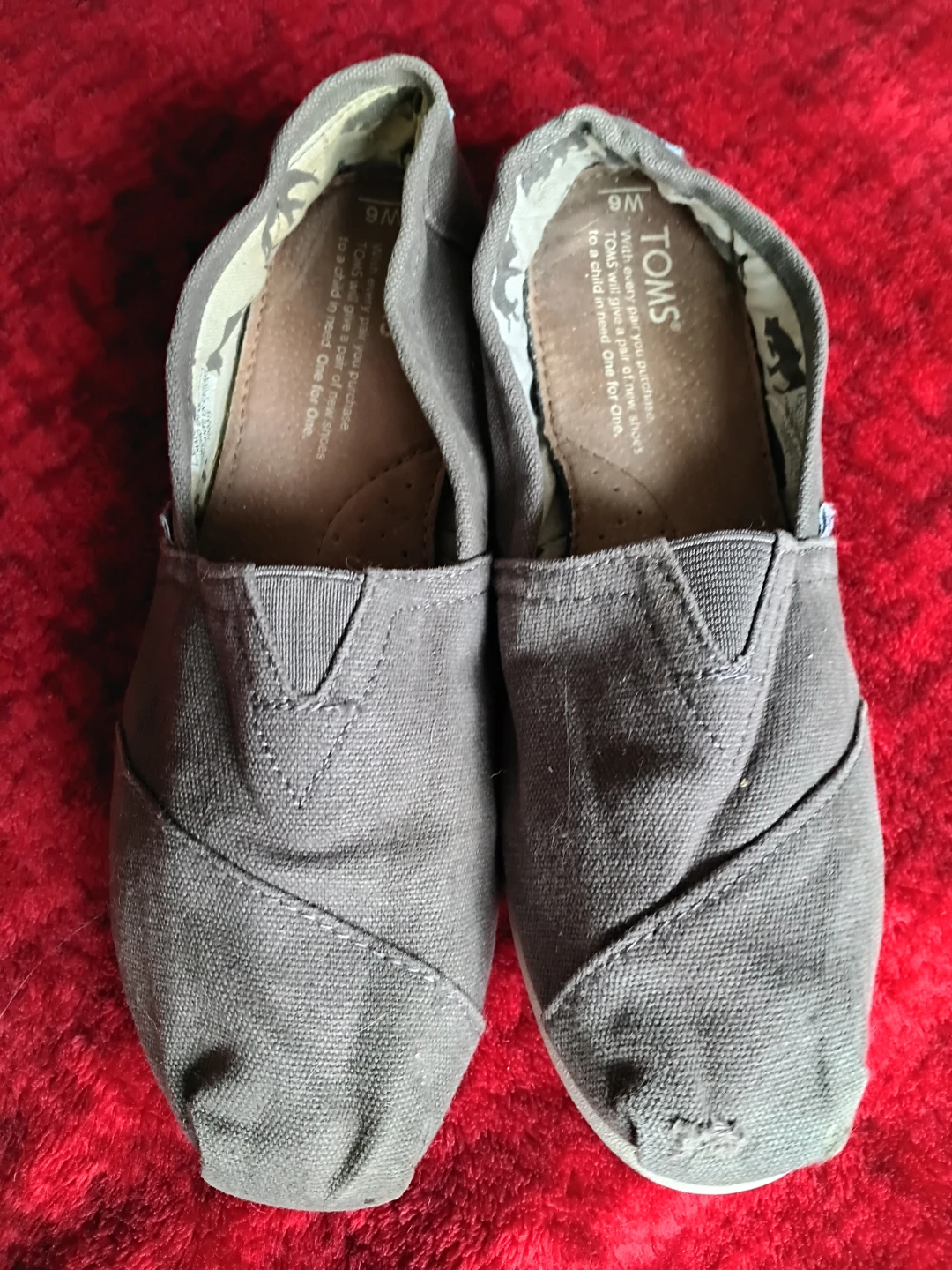 TOMS Grey Canvas Slip-On Shoes - photo 2