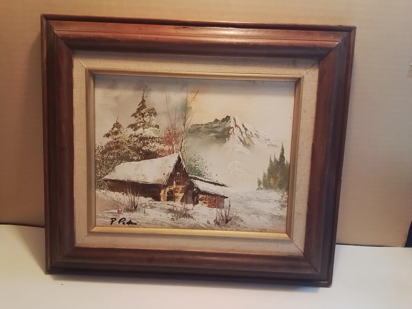 Winter Landscape Oil Painting by P. Rich